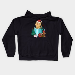 Cute and Lovely Animals with Christmas Vibes Kids Hoodie